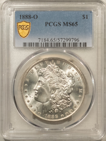 Dollars 1888-O $1 MORGAN DOLLAR – PCGS MS-65 BLAST WHITE