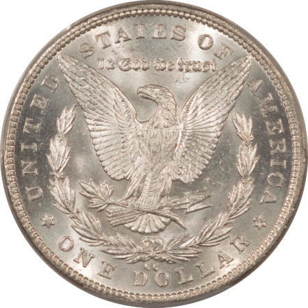 Dollars 1890-CC $1 MORGAN DOLLAR – PCGS MS-62, BLAST WHITE, CARSON CITY!