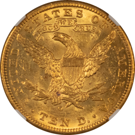 $10 1892-O $10 LIBERTY GOLD EAGLE – NGC MS-61, LUSTROUS, PQ & CAC APPROVED!