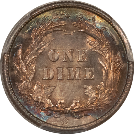Barber Dimes 1892-S BARBER DIME PCGS MS-62, PRETTY!