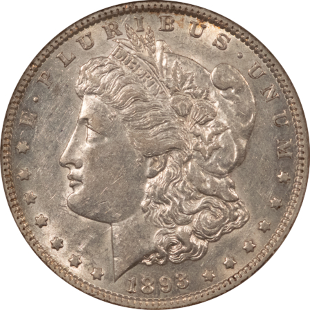 Dollars 1893-O $1 MORGAN DOLLAR – NGC AU-55, WHITE & FLASHY! TOUGH!