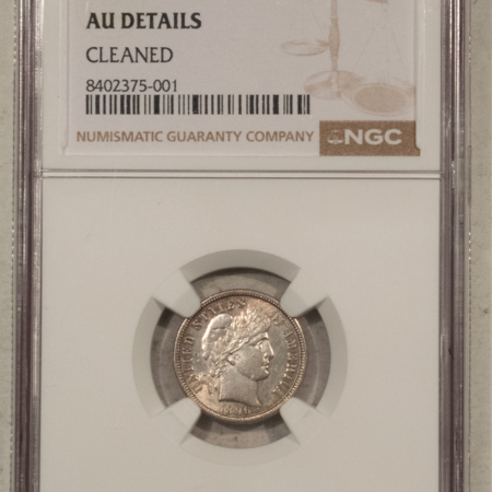 Barber Dimes 1896-S BARBER DIME – NGC AU DETAILS, CLEANED, LOOKS 55+, KEY-DATE!