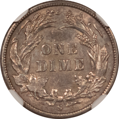 Barber Dimes 1896-S BARBER DIME – NGC AU DETAILS, CLEANED, LOOKS 55+, KEY-DATE!