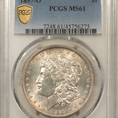 Dollars 1897-O $1 MORGAN DOLLAR – PCGS MS-61, FLASHY, WELL-STRUCK AND NICE!