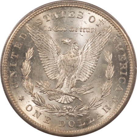 Dollars 1897-S $1 MORGAN DOLLAR – PCGS MS-63, RATTLER HOLDER