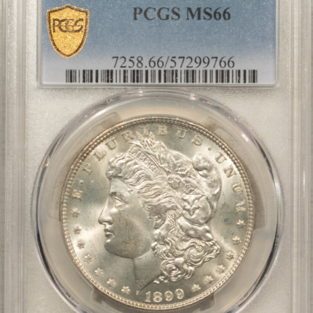 Dollars 1899 $1 MORGAN DOLLAR – PCGS MS-66, A TOUGH LOW-MINTAGE GEM – SUPERB QUALITY!