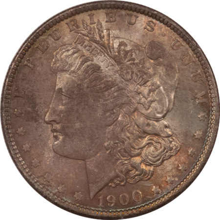 Dollars 1900 $1 MORGAN DOLLAR – PCGS MS-63, RATTLER HOLDER