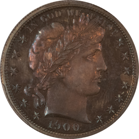 Barber Halves 1900 PROOF BARBER HALF DOLLAR – PCGS PR-64, ORIGINAL!