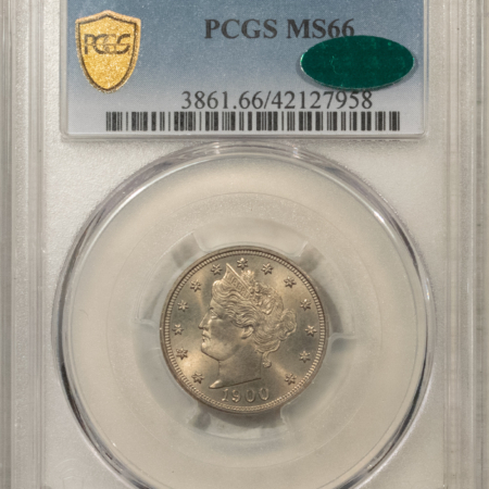 CAC Approved Coins 1900 LIBERTY NICKEL – PCGS MS-66, SUPERB & CAC APPROVED!