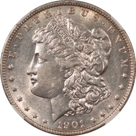 Dollars 1901 $1 MORGAN DOLLAR – NGC AU-53, WHITE & LUSTROUS! TOUGH DATE!