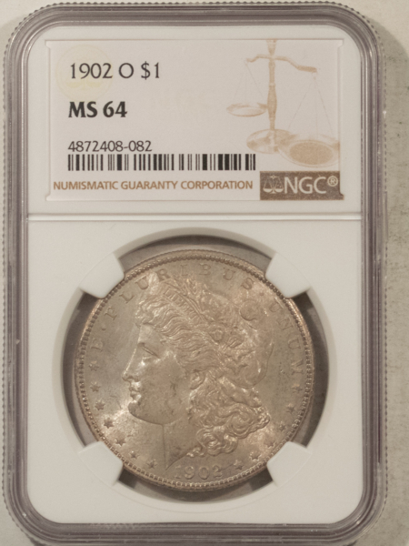 Dollars 1902-O $1 MORGAN DOLLAR – NGC MS-64