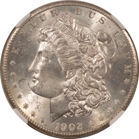 Dollars 1902-S $1 MORGAN DOLLAR – NGC MS-63, BLAST WHITE & CHOICE!