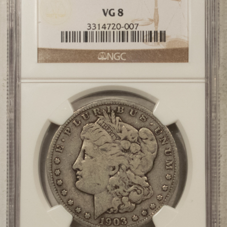 Dollars 1903-S $1 MORGAN DOLLAR – NGC VG-8