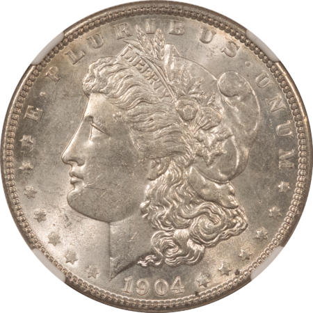 Dollars 1904 $1 MORGAN DOLLAR – NGC MS-62, WHITE