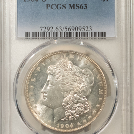Dollars 1904-O $1 MORGAN DOLLAR – PCGS MS-63 WHITE WITH REFLECTIVE FIELDS