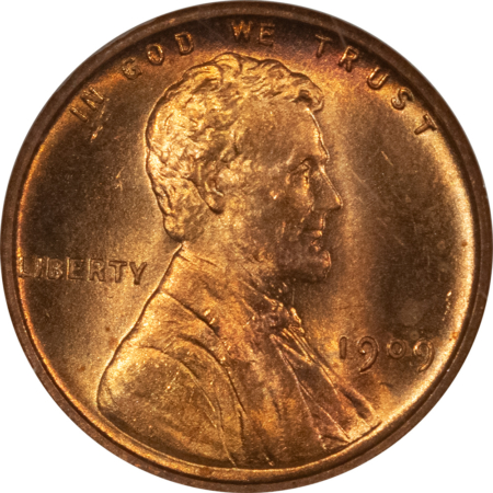 Lincoln Cents (Wheat) 1909 VDB LINCOLN CENT – NGC MS-65 RD, FATTIE HOLDER!