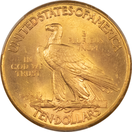 $10 1909-S $10 INDIAN GOLD, PCGS MS-64+ CAC; PQ & WOULD BE $40K+ IN MS-65 CAC!