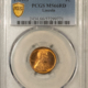 Lincoln Cents (Wheat) 1909-S VDB LINCOLN CENT – PCGS MS-65 RD, SUPERB RED GEM! KEY-DATE!