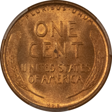 Lincoln Cents (Wheat) 1909-S VDB LINCOLN CENT – PCGS MS-65 RD, SUPERB RED GEM! KEY-DATE!
