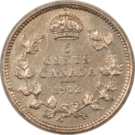 New Store Items 1912 CANADA SILVER 5c GEORGE V KM#22 – HIGH GRADE EXAMPLE!