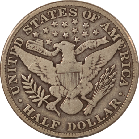 Barber Halves 1914 BARBER HALF DOLLAR – PCGS VG-10, NICE ORIGINAL KEY-DATE!