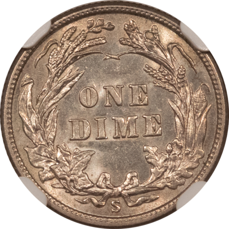 Barber Dimes 1915-S BARBER DIME – NGC MS-62 FLASHY! TOUGH!