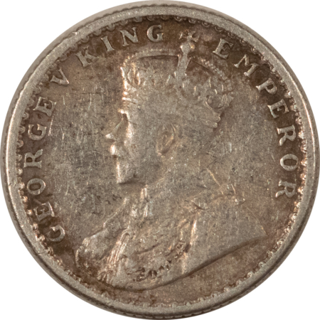 New Store Items 1918 INDIA 1/4 RUPEE SILVER, KM#518 – NICE HIGH GRADE CIRCULATED EXAMPLE!