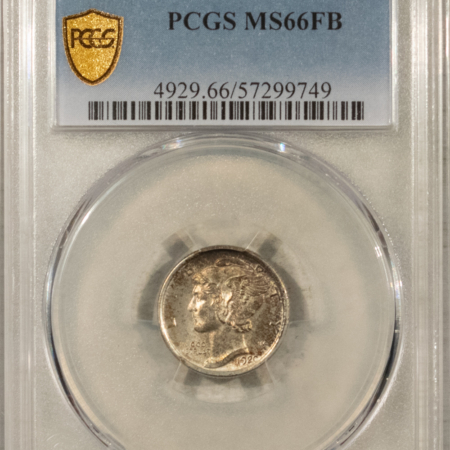 Dimes 1920 MERCURY DIME – PCGS MS-66 FB FRESH ORIGINAL & ATTRACTIVE FULL BANDS EXAMPLE
