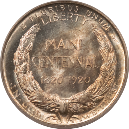 Early Commems 1920 MAINE COMMEMORATIVE HALF – PCGS MS-66, OLD GREEN HOLDER & PREMIUM QUALITY!