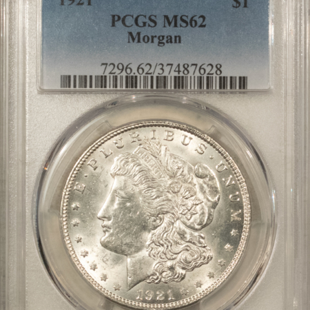 Dollars 1921 $1 MORGAN DOLLAR – PCGS MS-62