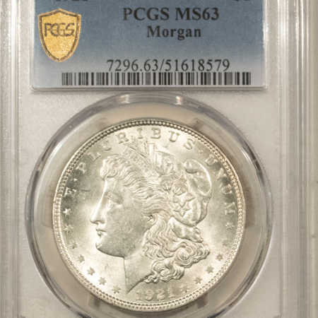 Dollars 1921 $1 MORGAN DOLLAR – PCGS MS-63