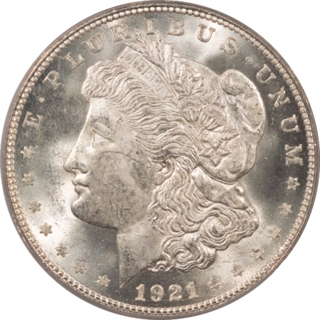 Dollars 1921-D $1 MORGAN DOLLAR – PCGS MS-64, FROSTY WHITE & PREMIUM QUALITY!