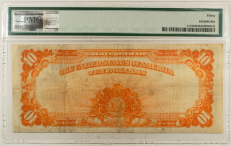 Large Gold Certificates 1922 $10 GOLD CERTIFICATE, FR#1173, LARGE SERIAL NUMBERS, PMG VERY FINE-30!