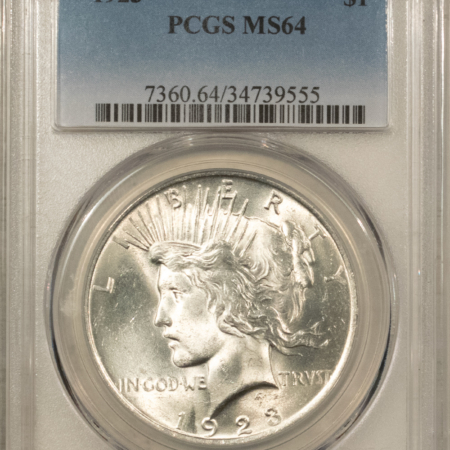 Dollars 1923 $1 PEACE DOLLAR – PCGS MS-64