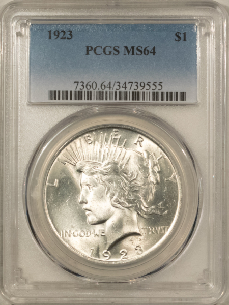 Dollars 1923 $1 PEACE DOLLAR – PCGS MS-64