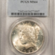 Dollars 1924-S $1 PEACE DOLLAR – PCGS MS-64 SATINY WHITE TOUGH DATE!