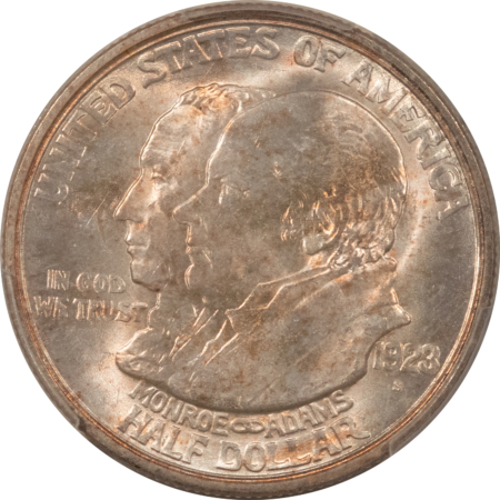 CAC Approved Coins 1923-S MONROE COMMEMORATIVE HALF DOLLAR – PCGS MS-65 LOOKS 66, PQ, CAC APPROVED!