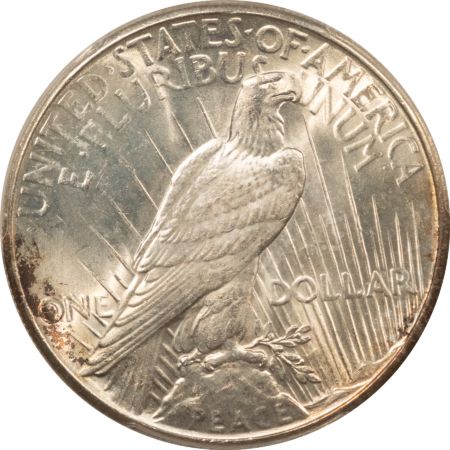 Dollars 1924-S $1 PEACE DOLLAR – PCGS MS-64, FRESH SATINY ORIGINAL WHITISH, TOUGH DATE!