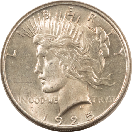 Dollars 1925 $1 PEACE DOLLAR – HIGH GRADE, NEARLY UNCIRCULATED, LOOKS CHOICE!