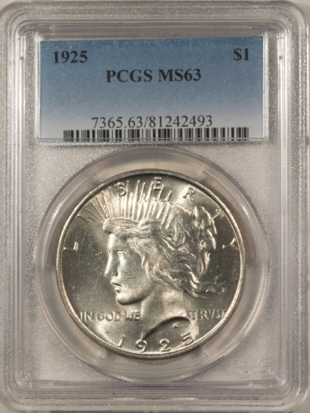 Dollars 1925 $1 PEACE DOLLAR – PCGS MS-63