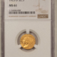 $2.50 1907 $2.50 LIBERTY GOLD QUARTER EAGLE – NGC MS-61