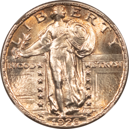 New Certified Coins 1926 STANDING LIBERTY QUARTER – NGC MS-63, LUSTROUS & PRETTY!