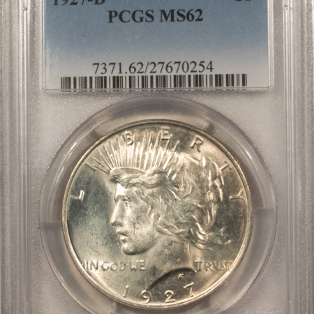 Dollars 1927-D $1 PEACE DOLLAR – PCGS MS-62