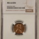 Lincoln Cents (Wheat) 1925-D LINCOLN CENT – NGC MS-64 BN, FRESH & PREMIUM QUALITY!