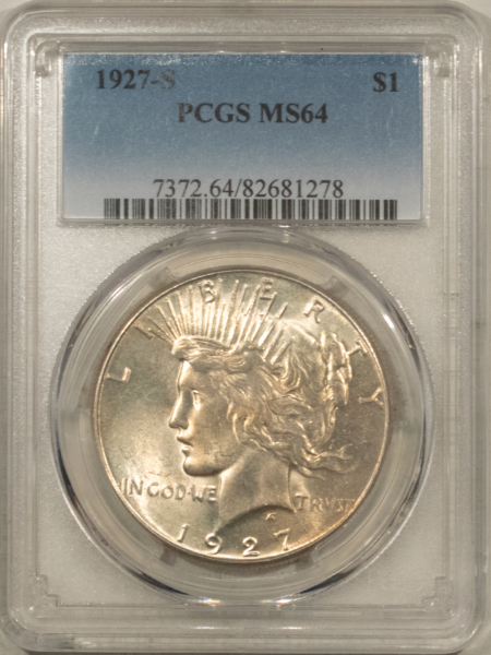 New Certified Coins 1927-S PEACE DOLLAR PCGS MS-64