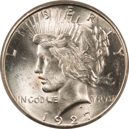Dollars 1927-S $1 PEACE DOLLAR – PCGS MS-64 BLAST WHITE & LUSTROUS!