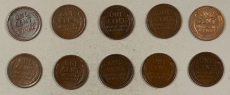 Lincoln Cents (Wheat) 1928-D LINCOLN CENTS, LOT/10 – HIGH GRADE CIRCULATED EXAMPLES!