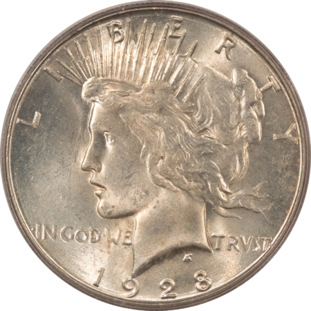 Dollars 1928-S $1 PEACE DOLLAR – PCGS MS-63, ORIGINAL WHITE! NICE!