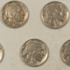 Buffalo Nickels 1920-D 1920-S 1926-D 1927-D 1927-S BUFFALO NICKELS LOT/5, PLEASING CIRC EXAMPLES