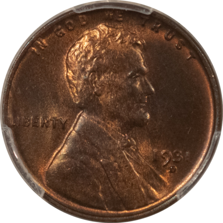 Lincoln Cents (Wheat) 1931-D LINCOLN CENT – PCGS MS-64 RB, ATTRACTIVE & NEARLY GEM!